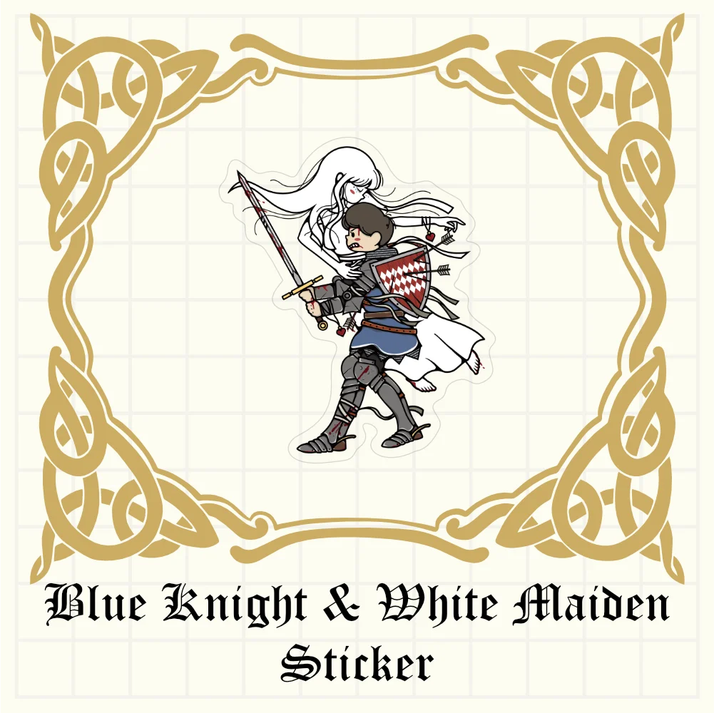 Blue Knight and White Maiden Sticker