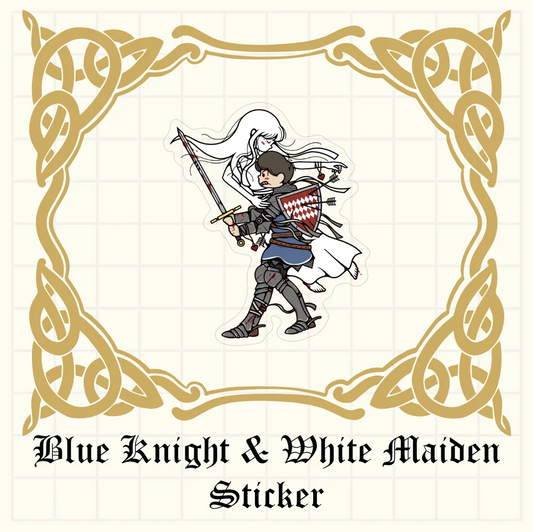 Blue Knight and White Maiden Sticker