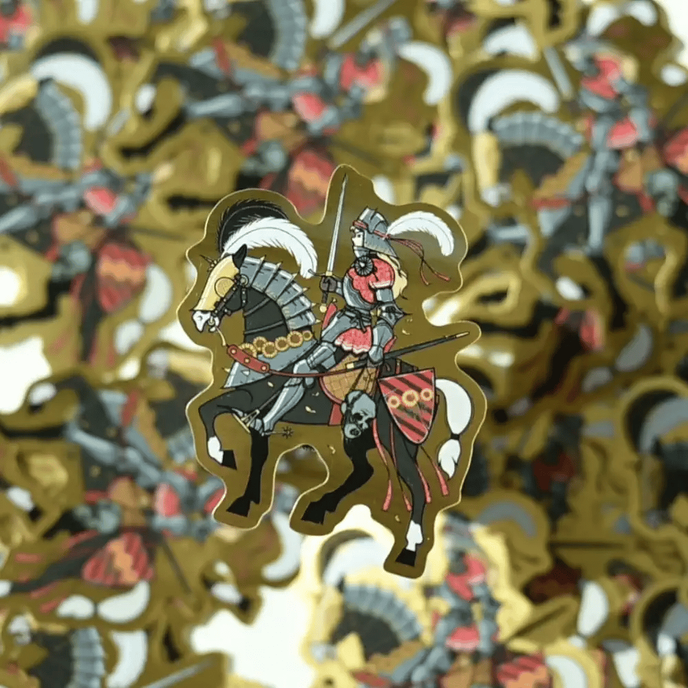[Limited Edition] Sunflower Knight Brushed Gold Sticker